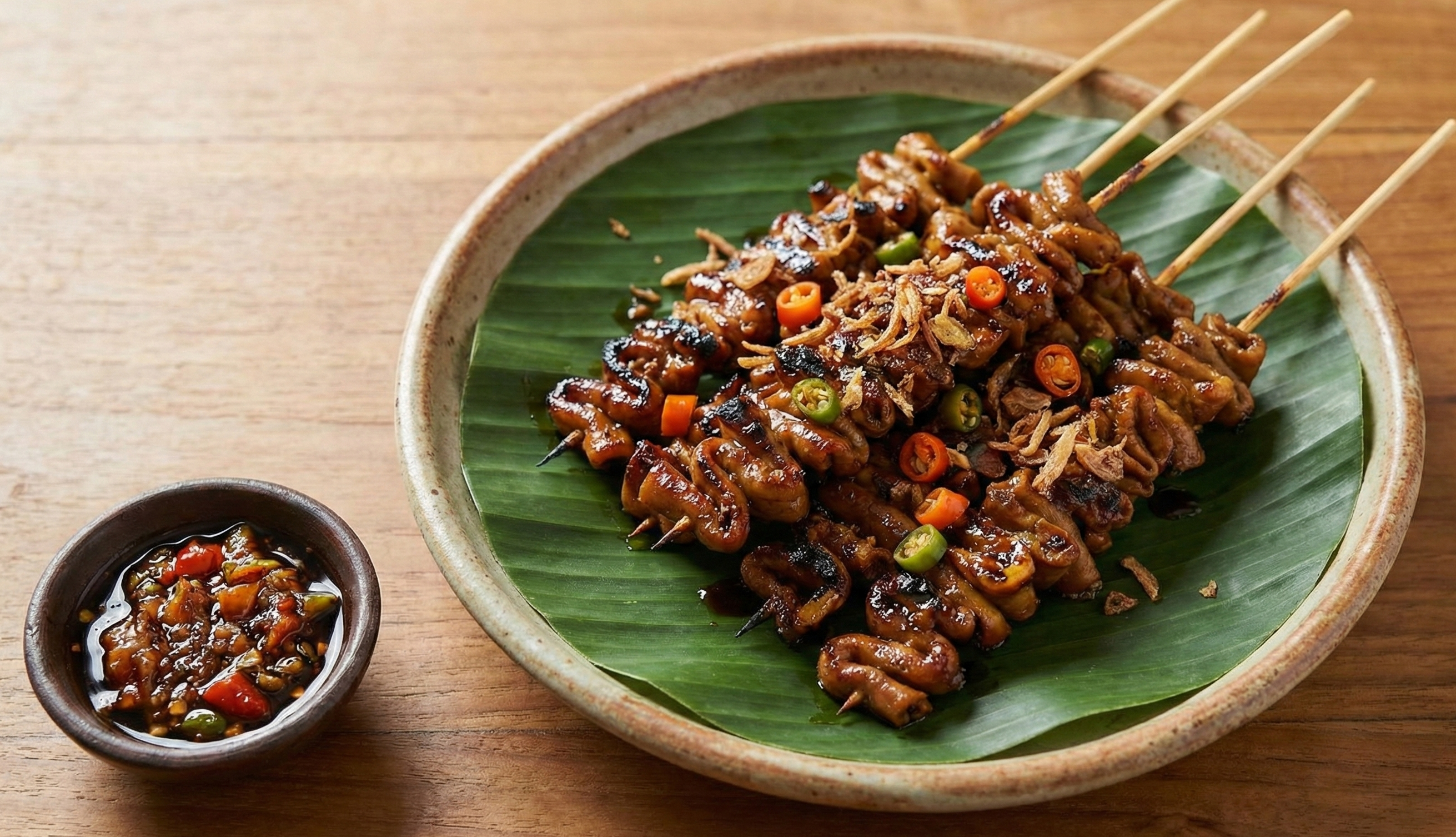 Sate Usus Pecel Mintul yang lezat